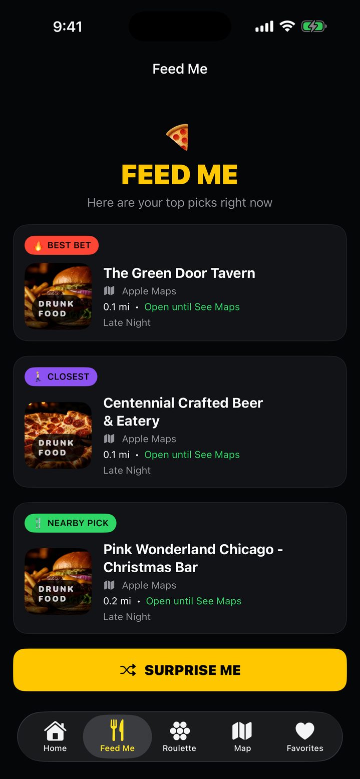 Feed Me surprise restaurant pick