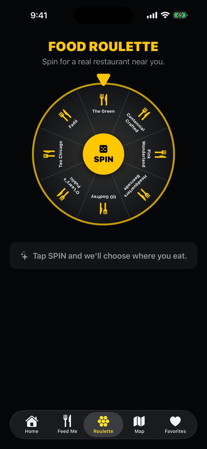 Food Roulette wheel in Drunk Food